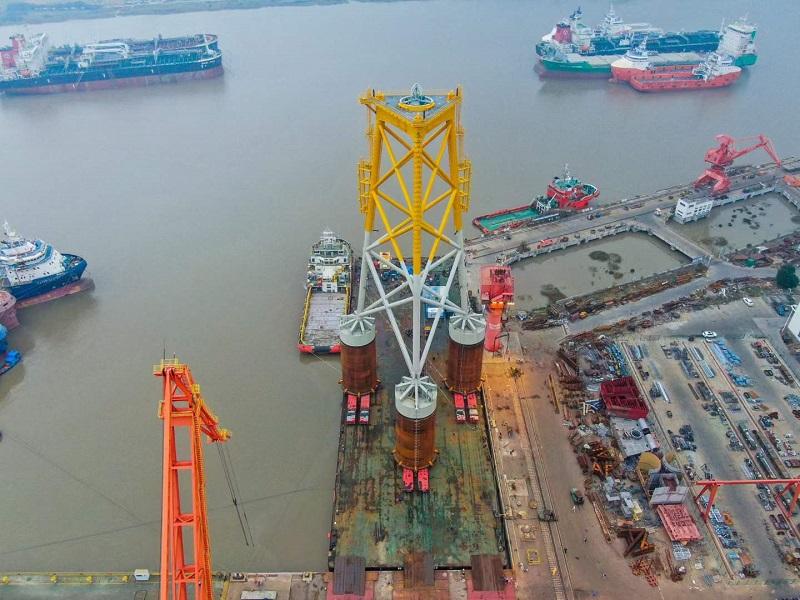 Ziking's Offshore "Giant" Makes Debut: Suction Bucket Jacket Foundation for Changle Area C Offshore Wind Farm Departs Successfully